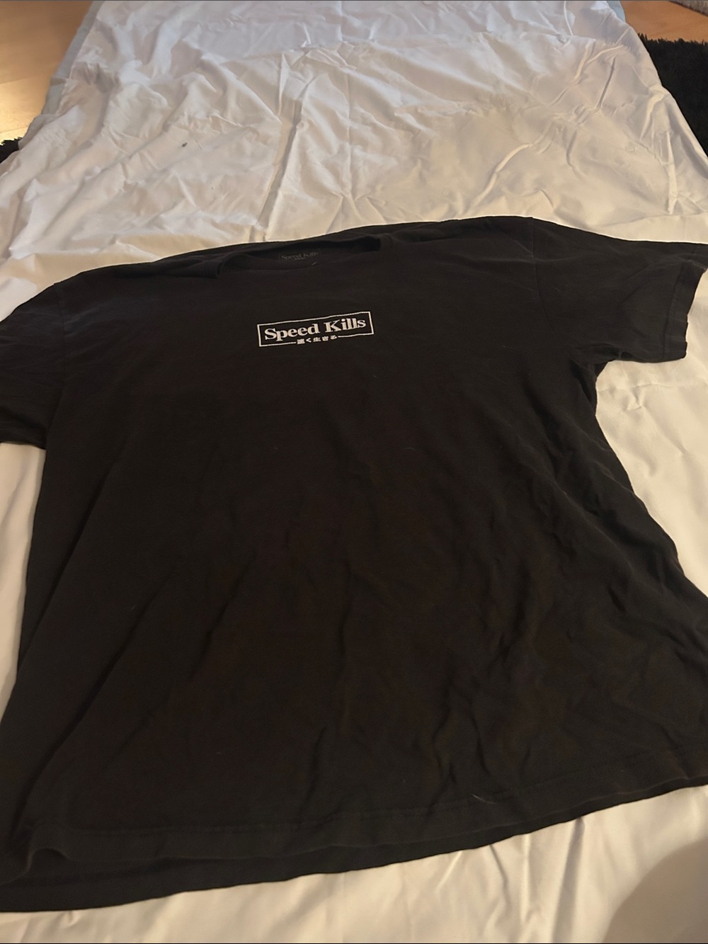 Tilly's Black Tee with Red Car SPEED Graphic